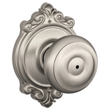 Schlage Residential F40 - Privacy Lock - Georgian Knob, 16080 Latch and 10027 Strike - Brookshire Trim