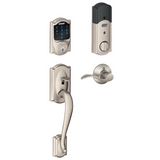 Schlage Connect Camelot Touchscreen Handleset with Accent Lever and Built-in Alarm - Right Handed