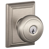 Schlage Andover Keyed Entry Panic Proof Door Knob Set with Decorative Addison Trim