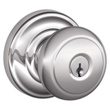 Schlage Residential F80 - Storeroom Lock - Andover Knob, C Keyway with 16211 Latch and 10063 Strike -  Andover Rose