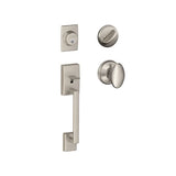 Schlage Century Sectional Single Cylinder Keyed Entry Handleset with Siena Knob
