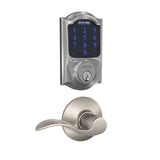 Schlage Connect Camelot Touchscreen Electronic Deadbolt with Z-Wave Plus Technology and Passage Accent Lever