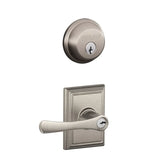 Schlage Avila Single Cylinder Keyed Entry Door Lever Set and Deadbolt Combo with Addison Rose