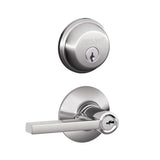 Schlage Latitude Single Cylinder Keyed Entry Door Lever Set and Deadbolt Combo