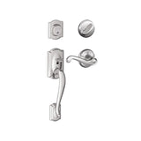 Schlage Camelot Right Handed Sectional Single Cylinder Keyed Entry Handleset with Flair Lever