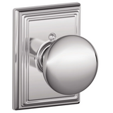 Schlage Residential F170 - Plymouth Knob Half Dummy-Addison Rose