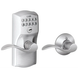 Schlage Residential FE575 - Camelot Keypad Entry Auto-Lock Set with Accent Lever