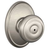 Schlage Residential F40 - Privacy Lock - Georgian Knob, 16080 Latch and 10027 Strike - Wakefield Trim