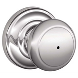 Schlage Residential F40 - Privacy Lock - Andover Knob, 16080 Latch and 10027 Strike-Andover Rose