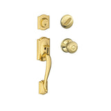 Schlage Camelot Sectional Single Cylinder Keyed Entry Handleset with Georgian Knob