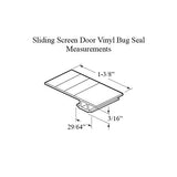 Vinyl Bug Seal For Sliding Screen Door - 7 Foot Roll, Black