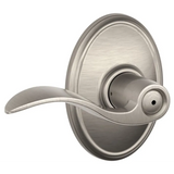 Schlage Accent Privacy Door Lever Set with Decorative Wakefield Trim