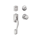 Schlage Camelot Sectional Single Cylinder Keyed Entry Handleset with Georgian Knob