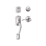 Schlage Camelot Left Handed Sectional Single Cylinder Keyed Entry Handleset with Accent Lever