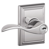 Schlage Accent Single Cylinder Keyed Entry Door Lever Set with Decorative Addison Trim