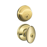 Schlage Siena Single Cylinder Keyed Entry Door Knob Set and Deadbolt Combo