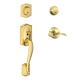 Schlage Double Cylinder Sectional Handleset with Left Handed Accent Interior Pack from the Camelot Collection