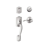 Schlage Camelot Right Handed Sectional Single Cylinder Keyed Entry Handleset with Accent Lever