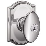 Schlage Siena Keyed Entry Single Cylinder Door Knob Set with Decorative Camelot Trim