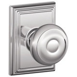 Schlage Georgian Passage Door Knob Set with Decorative Addison Trim