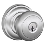 Schlage Residential F80 - Storeroom Lock - Andover Knob, C Keyway with 16211 Latch and 10063 Strike -  Andover Rose