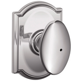 Schlage Residential F40 - Privacy Lock - Siena Knob, 16080 Latch and 10027 Strike-Wakefield Rose
