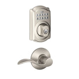Schlage Camelot Single Cylinder Electronic Keypad Deadbolt with Passage Accent Lever