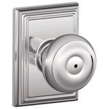 Schlage Residential F40 - Privacy Lock - Georgian Knob, 16080 Latch and 10027 Strike - Addison Trim