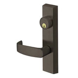 Sargent 704-ETL-US10B Exit Device Trim, Night Latch Function, For Rim and Mortise (8300, 8500, 8800, 8900, 9800, 9900 Series) Devices, 1-3/4" Mortise Cylinder for Mortise Devices, ET Controls, L Lever Design, US10B/613 Oil Rubbed Bronze Finish