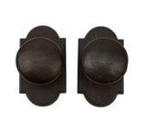 EMTEK DARK BRONZE WINCHESTER DOOR KNOB WITH ROSETTE - 7058-WC-MB