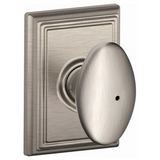 Schlage Residential F10 - Siena Knob Passage Lock with 16080 Latch and 10027 Strike - Addison Rose