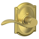Schlage Accent Left Handed Non-Turning One-Sided Dummy Door Lever with Decorative Camelot Trim