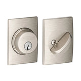 Schlage Residential B60 - Single Cylinder Keyed Entry Grade 1 Deadbolt with Decorative Century Rose