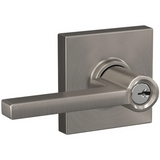 Schlage Custom Latitude Single Cylinder Keyed Entry Door Lever Set with Collins Trim