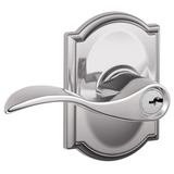 Schlage Accent Single Cylinder Keyed Entry Door Lever Set with Decorative Camelot Trim