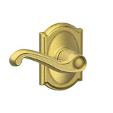 Schlage Flair Passage Door Lever Set with Decorative Camelot Trim