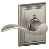 Schlage Accent Left Handed Non-Turning One-Sided Dummy Door Lever with Decorative Addison Trim