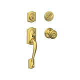 Schlage Camelot Sectional Single Cylinder Keyed Entry Handleset with Georgian Knob