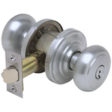Schlage Residential F51A - Entry Lock - Andover Knob, C Keyway with 16211 Latch and 10063 Strike - Andover Trim