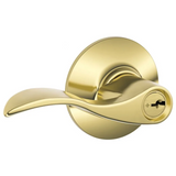Schlage Accent Left Handed Single Cylinder Keyed Entry Storeroom Door Lever Set