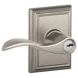 Schlage Accent Single Cylinder Keyed Entry Door Lever Set with Decorative Addison Trim