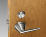 Sargent 28-8205-BHL-US32D Ligature Resistant Office or Entry Mortise Lock, Behavioral Health Trim, LA Keyway KR, Field Reversible, US32D/630 Satin Stainless Steel Finish