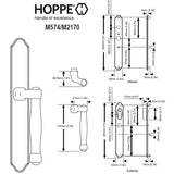 Hoppe M574-M2170 Active Sliding Door Handle Set 850-2081861