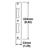 Stainless Steel Latch and Deadbolt Strike 2342311