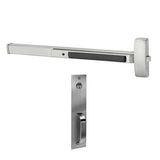 Sargent 56-12-8804-F-PSB-US32D 36" Bar, (12) Fire Rated Rim Exit Device, (56) Electric Latch Retraction, PSB Pull Trim, Key Retracts Latch Bolt , US32D/630 Satin Stainless Steel Finish