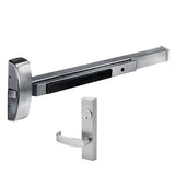 Sargent 56-12-8813-F-ETL-US32D 36" Bar (12) Fire Rated Rim Exit Device,(56) Electric Latch Retraction, ETL Trim, Key Outside Unlocks/Locks, US32D/630 Satin Stainless Steel Finish