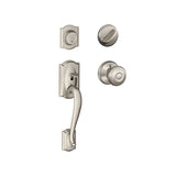 Schlage Camelot Sectional Single Cylinder Keyed Entry Handleset with Georgian Knob