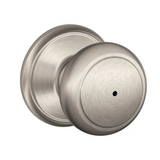 Schlage Residential F40 - Privacy Lock - Andover Knob, 16080 Latch and 10027 Strike-Alden Rose