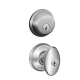 Schlage Siena Single Cylinder Keyed Entry Door Knob Set and Deadbolt Combo