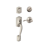 Schlage Camelot Right Handed Sectional Single Cylinder Keyed Entry Handleset with Accent Lever